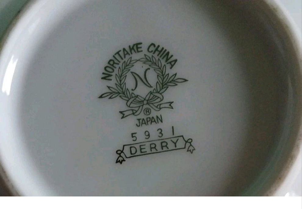 Noritake China logo and branding on a ceramic plate