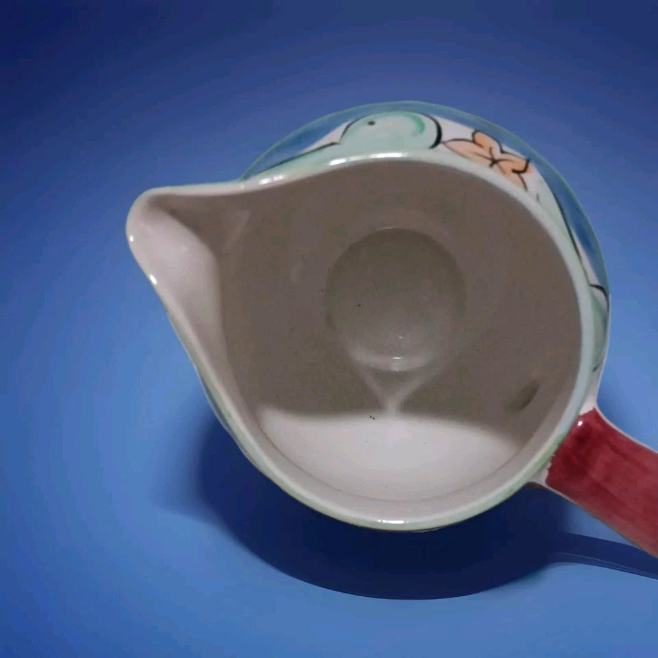 Bella Ceramica vintage Pitcher Nautical Design Hand Painted