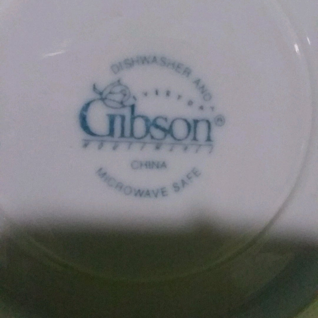 Gibson China plate with branding on a white background