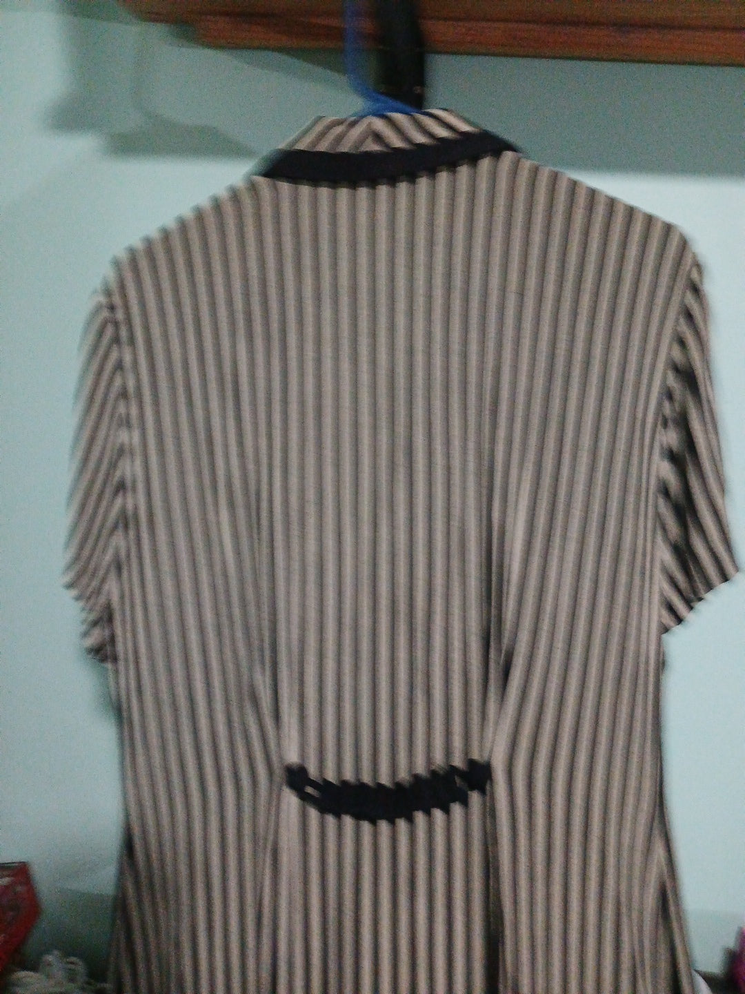 Striped fabric on a white surface