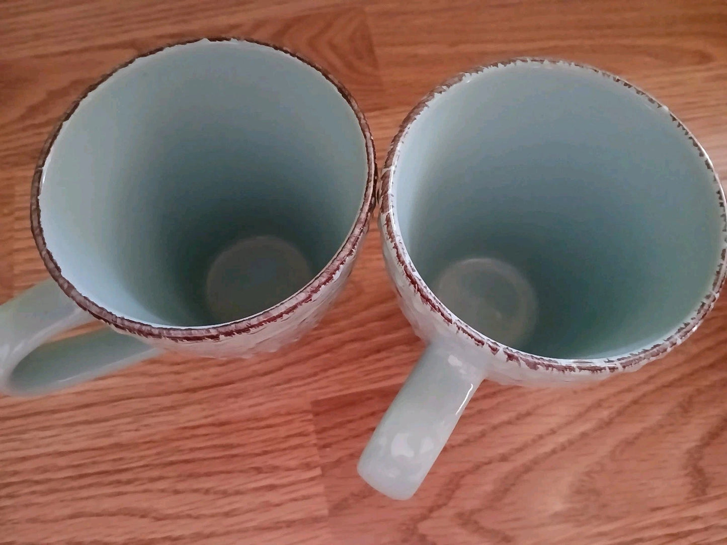Vancasso Design Stoneware Set Of 2 Aqua Blue Coffee Cups