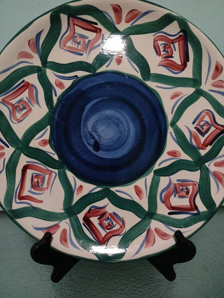16in large round serving platter Hand Painted