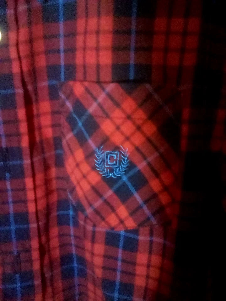 Chaps Boys Long Sleeve Oxford Shirt - All Over Print Size 5