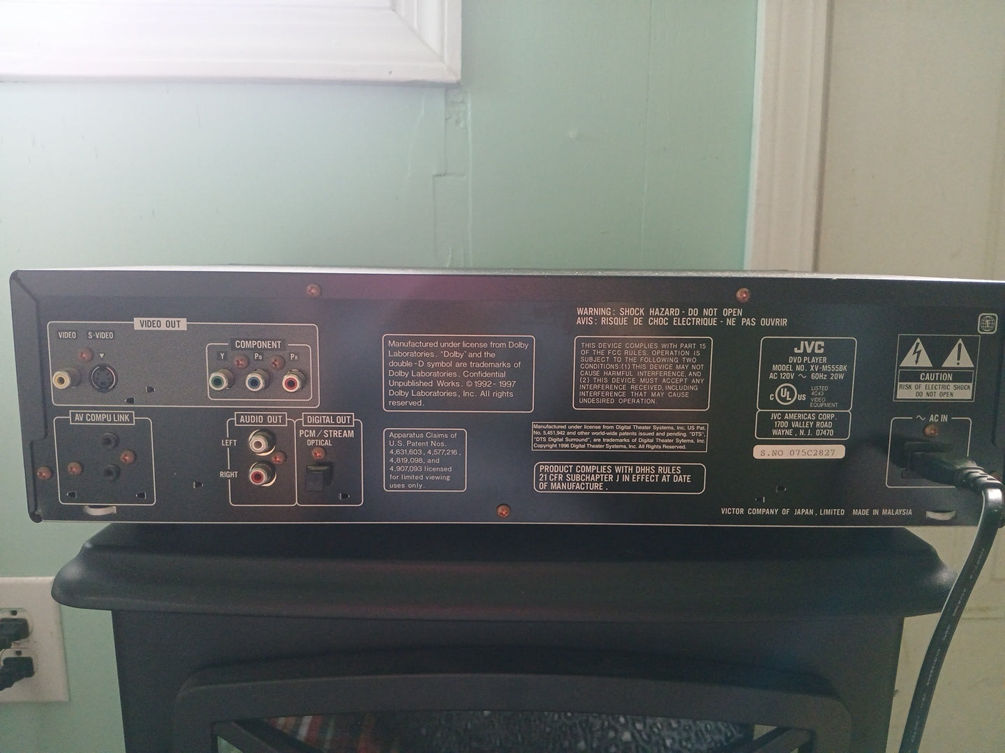 JVC XV-M555BK 3DVD , VIDEO CD/CD MULTI Disk Player