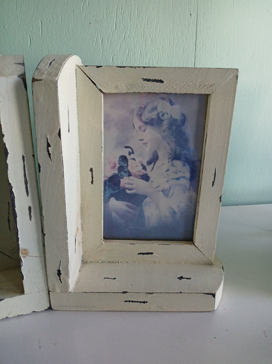 Distressed Farmhouse Shabby Chic White Picture Frames - Distressed -4x6