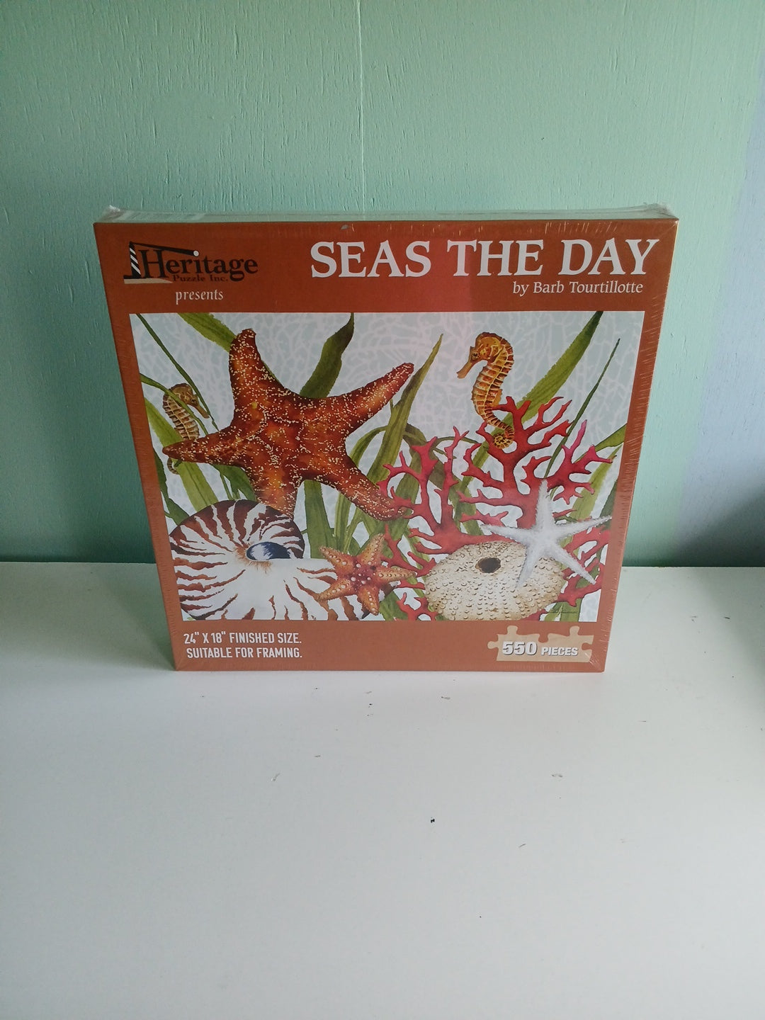 Heritage Puzzle Inc. SEAS THE DAY 550 Pieces 24"×18" For Framing Sealed Box