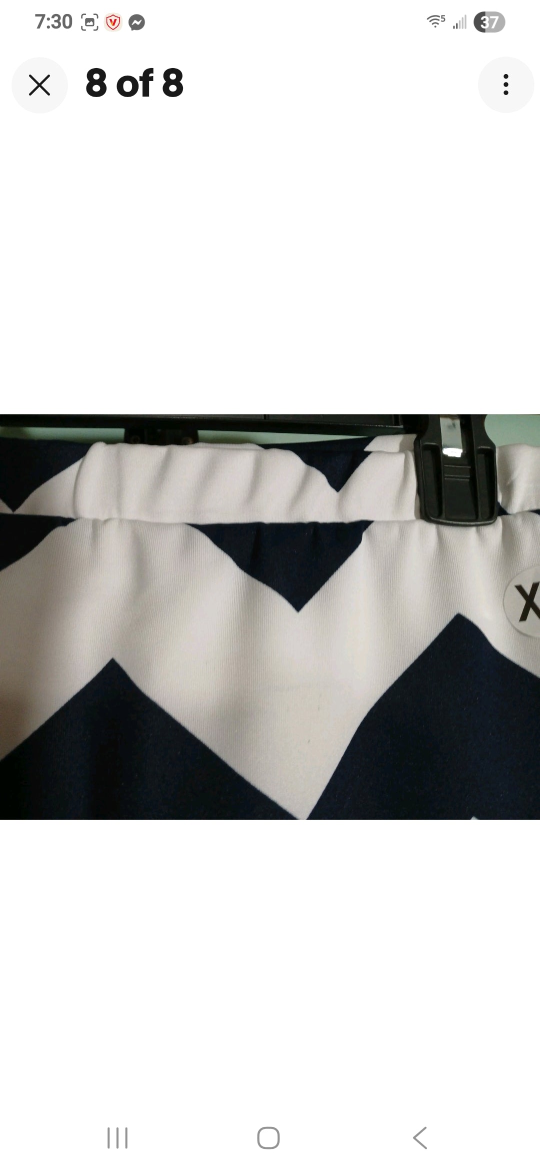 Rue 21 Striped Mini Skirt White And Navy Blue Nautical Sz XL