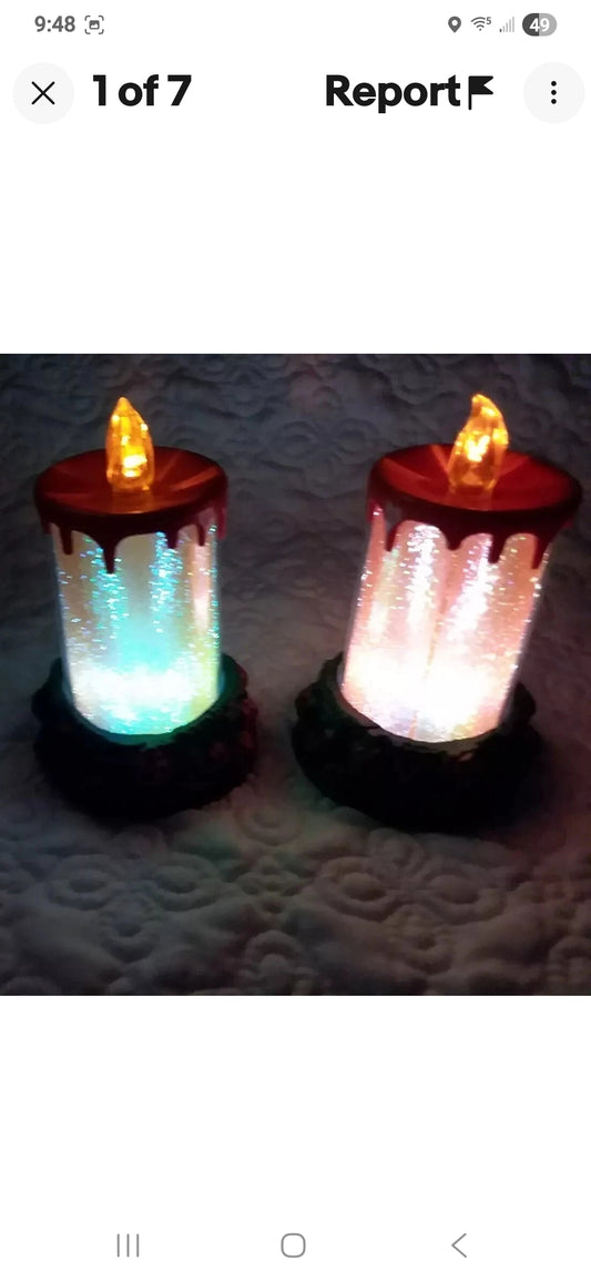 Vtg Halloween Light Up Candles