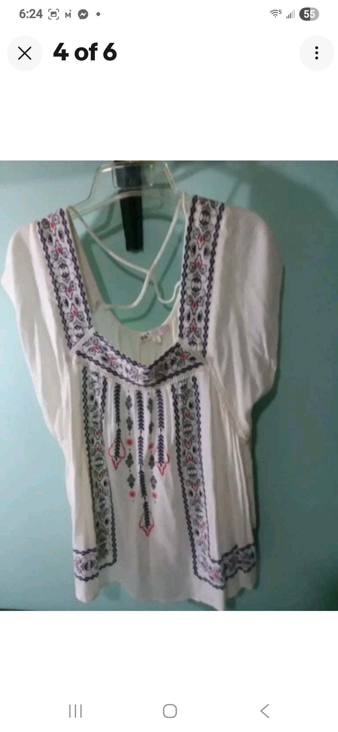 Embroidered Ladies Blouse XL Country Girl Style