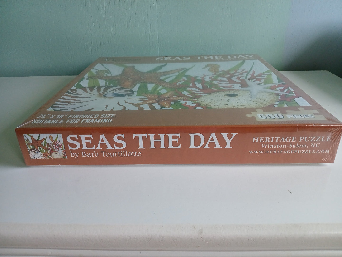 Heritage Puzzle Inc. SEAS THE DAY 550 Pieces 24"×18" For Framing Sealed Box