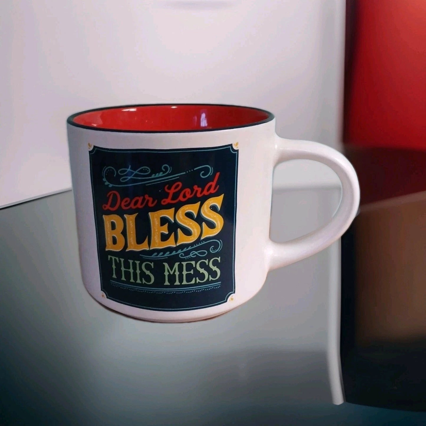 "DEAR LORD " Two Sided Coffee Cup /Mug  Design, & On The  inside